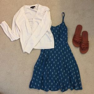 Like new blue pattern sundress